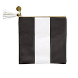 C.R. Gibson Leatherette Fold-Over Accessory Case, Black & White