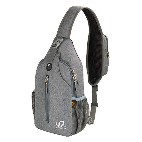 Waterfly Crossbody Sling Backpack Sling Bag Travel Hiking Chest Bags Daypack (Dark gray)