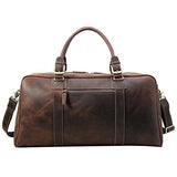 Polare Mens Vintage Leather Duffel Overnight Travel Duffle Weekender Bag (X-Large 23.2'')