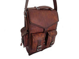 cuero Brown Vintage Leather Backpack Laptop Messenger Bag Rucksack Sling for Men Women (11" x 15")