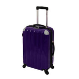 Chariot Vercelli 3 Piece Hardside Lightweight Upright Spinner Luggage Set, Purple, One Size