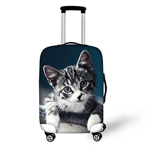Vietsbay Black Cat Pattern Printed Oversized Canvas Duffle Luggage