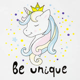 Dance Garment Bag For Costumes-Girls Unicorn Bag White Cover with 3 Large pockets at front BE UNIQUE UNICORN LOGO Strong Sturdy Zip at Back Great for Storage & Traveling 47x27 inches