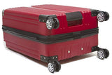 Dejuno Moda Scratch Resistant 3-Piece Hardside Spinner Luggage Set-Red