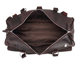 Polare 22'' Indiana Jones Looking Natural Leather Weekender Carry On Duffle Bag