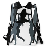 Casual Backpack,Cheerleader Dancers Figure Silhouette Is,Business Daypack Schoolbag For Men Women Teen