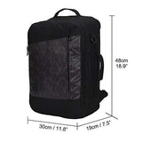 Hynes Eagle 28L Aurora Convertible 19x12x7.5 Flight Approved Carry On Travel Backpack Black Legend