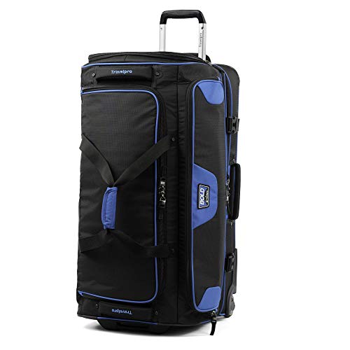 Travelpro Bold 30" Rolling Duffle Bag With Drop Bottom, Blue/Black