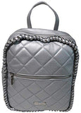 Bebe Devon Quilted Backpack Silver