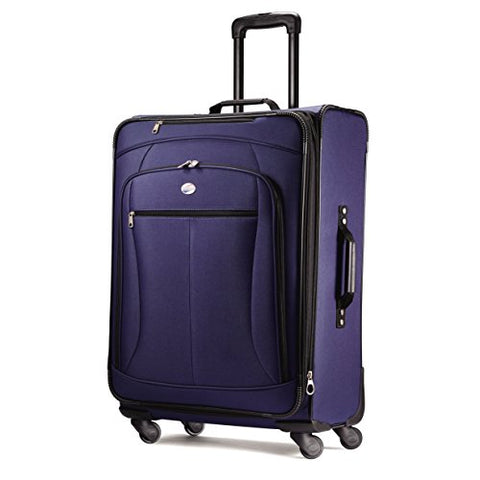 American Tourister Luggage Pop Extra 25" Spinner Suitcase (25", Navy)