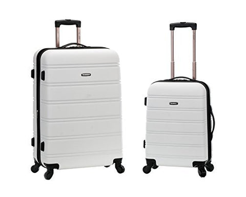Rockland 20 Inch 28 Inch 2Pc Expandable Abs Spinner Set, White, One Size