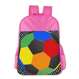 Gibberkids Kid Soccer Football Colorful Pattern School Lunch Bag Bookbag Boys/Girls For 4-15