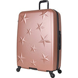Aimee Kestenberg Women'S 28" Embossed Star Abs 4-Wheel Upright Checked Luggage, Black