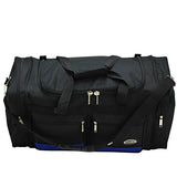 30-Inch Two-Tone Sports Duffel Bag/Travel Duffel/ In 3 Colors (Black/Blue)