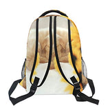 School Backpack Dog Aad Sunflower Bookbag for Boys Girls Teens Casual Travel Bag Computer Laptop Daypack