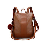 NaKita Women Travel Backpack Purse Waterproof Leather Crossbody Bag Anti-theft Lightweight Shoulder