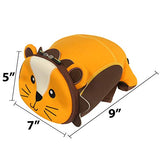 Emmzoe Toddler 3D Animal Backpack with Detachable Safety Harness Leash - Lightweight, Water Resistant, Adjustable - Fits Snacks, Food, Toys (Lion)