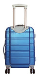 3Pc Luggage Set Suitcase Hardside Rolling 4Wheel Spinner Upright Carryon Travel Blue