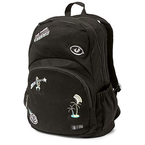 Volcom Junior's Fieldtrip Canvas Backpack, Black, One Size Fits All