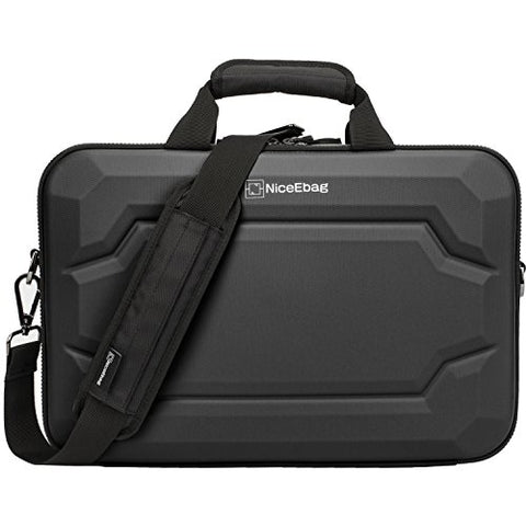 NiceEbag Rugged Armor Laptop Briefcase Messenger Bag with Rainproof Resilient Shock Absorption