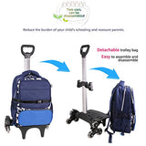 Yuelun Backpack Trolley - 6 Wheels Trolley Hand Aluminium Alloy Folding Hand Truck for Schoolbag/Luggage/Backpack