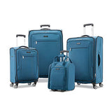 Samsonite Ascella X Softside Expandable Luggage with Spinner Wheels, Teal, Checked-Medium 25-Inch