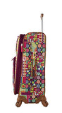 Lily Bloom Luggage 24" Expandable Design Pattern Suitcase With Spinner Wheels For Woman (24In,