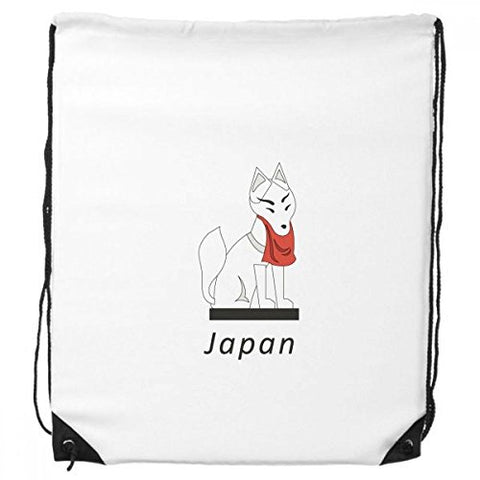 Local Japanese Famous Fox Drawstring Backpack Shopping Handbag Gift Sports Bags