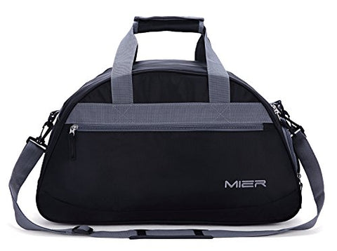 Mier 20Inch Sports Gym Bag Travel Duffel Bag With Shoes Compartment For Women And Men(Black)