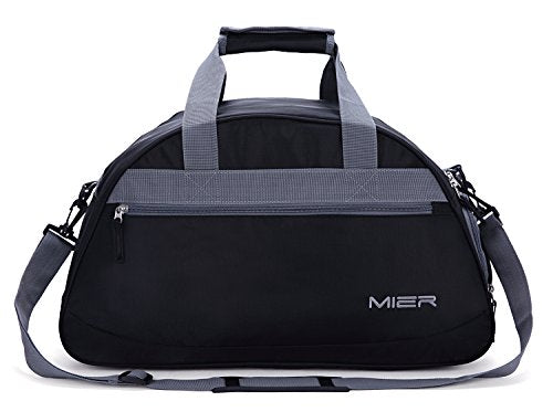 Mier 20Inch Sports Gym Bag Travel Duffel Bag With Shoes Compartment For Women And Men(Black)