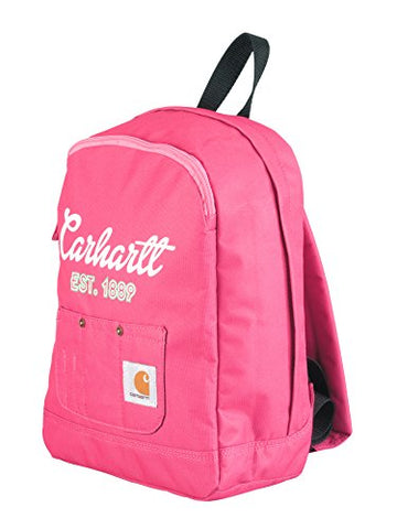 Carhartt Junior Kids' Bib-Pocket Backpack, Pink Script