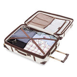 SwissGear 7739 Trunk, Hardside Spinner Luggage (White, Checked-Large 26 Inch)