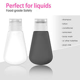 Portable Travel Bottles Set, Leak Proof Travel Accessories,TSA Carry-On Approved Refillable and Squeezable Silicon Travel Size toiletries Containers,Easy-to-Fill Travel Lotion Bottles.