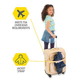Bixbee Kids Luggage, Kids Luggage with Wheels for Girls & Boys with Telescoping Pullout Handle, Strap and Pockets- Lightweight Kids Suitcase & Carry On Bag for Airport, Travel, Overnight in Gold