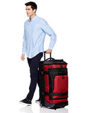 Amazonbasics Ripstop Wheeled Duffel, Red