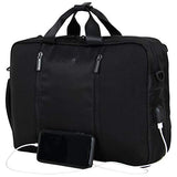 Kenneth Cole Reaction Backpack with USB Charging Port, Black, 15" Laptop