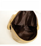 Eaglebeky Girl's Pu Leather Owl Cartoon Backpack Fashion Casual Mini Purse Bag (Gold)
