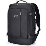 G4Free Carry On Travel Backpack 40L Flight Approved Fits 19" Water Resistant Backpack Black