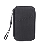 Family Travel Passport Wallet: Multiple Passport Holder/Document Organizer Bag (BLACK)