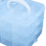 Toogoo(R) Blue Plastic Empty 3 Layer Storage Case Box Nail Art Craft Makeup