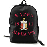 ZHUOBAIL Ka-pp_a A_lp-ha Ps-i 1911 KAP Fraternity Nupes Backpack Lightweight School Bag Junior High University Bookbag with Water Bottle Pocket 5.5x12.5x16.5 inch