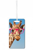 Hipster Giraffe Rosie Parker Inc. Luggage Tag With Personalized Back