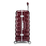 Samsonite Framelock Hardside Checked Luggage With Spinner Wheels, 25 Inch, Cordovan