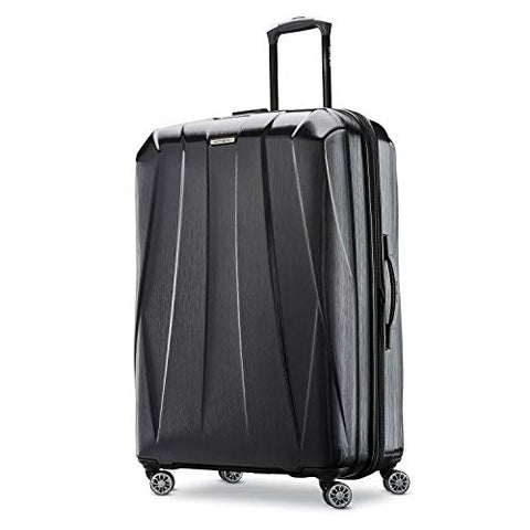 Samsonite Centric 2 Hardside Expandable Luggage with Spinner Wheels, Black, Checked-Large 28-Inch