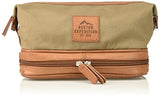 Buxton Men's Expedition Ii Huntington Gear Bottom Zip Canvas Travel Kit, Olive