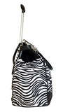 Trendyflyer Computer/Laptop Rolling Bag 2 Wheel Case Blk Zebra Stripes
