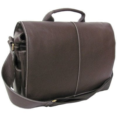 AmeriLeather Legacy Leather Woody Laptop Messenger Bag (Dark Brown)