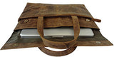 Devil Hunter 16 Inch Retro Buffalo Hunter Leather Laptop Messenger Bag Office Briefcase leather bag