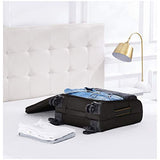AmazonBasics Belltown Softside Rolling Spinner Suitcase Luggage - 21-Inch, Heather Black