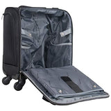 Kenneth Cole Reaction Rugged Roamer 18" Lightweight 4-Wheel Spinner 14.1" Laptop & Tablet Business Underseater Carry-On, Black